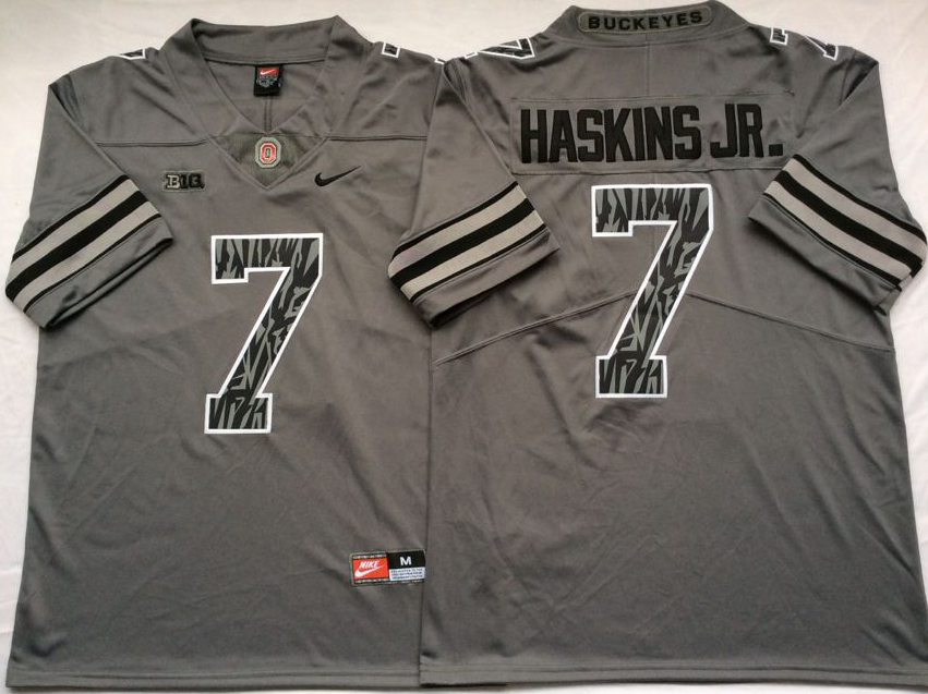 NCAA Men Ohio State Buckeyes GRAY #7 HASKINS JR.